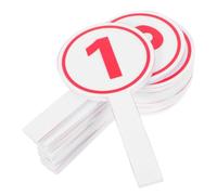 Gogogmee 10 Pièces Handheld Number Paddles Paper Scoring Boards For Cheerleading And Sports Voting Lightweight Bright Color Score Signs For Efficient Competition Scoring