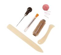 Gogogmee 10 Pièces Kit Reliure avec Aiguilles à Œil Fil de Lin Ciré Plioir Plastique et Poinçon Manche Outils Faits Main pour Reliure Carnets DIY