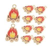 Gogogmee 10 Pièces Lot de Breloques Pendentifs Flammes pour Bracelets Colliers Boucles Oreilles Design Créatif et Polyvalent pour Fabrication de Bijoux