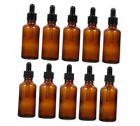 Gogogmee 10 pièces Lot de Flacons Compte-gouttes Verre Anti-uv pour Huiles Essentielles et Fiole Compacte Étanche pour Voyage et Stockage Essences