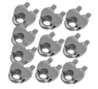 Gogogmee 10 pièces Lot Pinces Serre-câbles Acier Inoxydable U-type Clips de Fixation Robustes pour Câbles Métalliques Accessoires de Gréement Résistants Corrosion