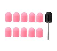 Gogogmee 10 pièces Manicure Nail Sanding Caps Set With Polishing Grinding Head Heat-resistant For Nail Art And Cuticle Removal