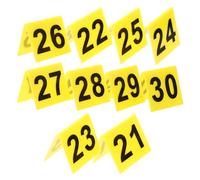 Gogogmee 10 pièces Marqueurs de Table Triangulaires Numéros pour Preuves Scène de Crime Accessoires de Signalisation Acrylique et Pratique