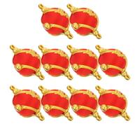 Gogogmee 10 Pièces Mini Lantern Pendants With Turnluck Ball Motif Silk Thread Chinese Hanging Ornaments For Lunar Year DIY Crafts Traditional Luck Decorations For Spring Festival And Moon