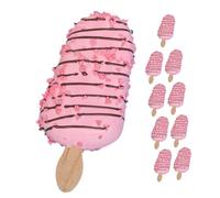 Gogogmee 10 Pièces Modèles de Glaces Simulées Réalistes Couleur Rose Accessoires Décoratifs pour Vitrine Photographie et Présentation Alimentaire