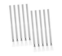 Gogogmee 10 pièces Nail Art Line Drawing Pen Set Flexible Stainless Steel Handle For Precise Fine Line Nail Design Professional Multifunctional Tool For Salon And Home Use