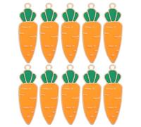 Gogogmee 10 pièces Pendentifs Forme Carotte Alliage pour Bijoux DIY Breloques Charmantes pour Bracelets Colliers Boucles Oreilles Accessoires Créatifs Décoratifs Faits Main