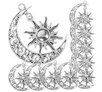 Gogogmee 10 pièces Pendentifs Lune et Soleil Alliage Charms Uniques pour Bijoux DIY pour Colliers Bracelets et Créations Artisanales