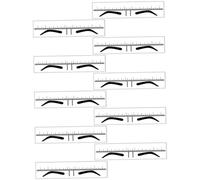 Gogogmee 10 pièces Règle de Positionnement Sourcils PVC Pochoirs Sourcils Usage Unique pour Maquillage Outils de Modelage Pratique pour Débutants et Artistes Beauté