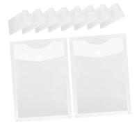 Gogogmee 10 pièces Transparent Document Storage Bags With Snap Button Closure Plastic File Folders For Office School And Home Organization Reusable File Pockets Vertical