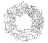 Gogogmee 100 Pendentifs Étoiles Creuses à Quatre Branches en Métal Mini Breloques pour Bracelets et Colliers Lot de 100 Pièces pour Création de Bijoux DIY Artisanaux Charms Légers et