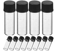 Gogogmee 100 pièces Flacons Verre Transparent avec Bouchon Plastique à Vis Petites Bouteilles Réutilisables pour Échantillons Cosmétiques et Huiles Essentielles Contenants Étanches