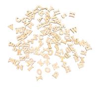 Gogogmee 100 Pièces Lot de Lettres Naturel pour DIY Embellissements Éducatifs Décorations Artisanales pour Projets Créatifs et Scrapbooking