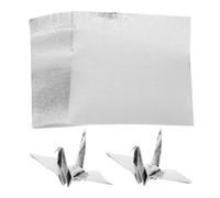 Gogogmee 100 pièces Papier Origami Carré Argenté Perlé Papier Pliant DIY pour Garçon Fille Création Artisanale et Projets Manuels