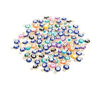 Gogogmee 100 pièces Pendentifs Œil Maléfique Alliage Robuste pour Création Bijoux DIY Bracelets Colliers Accessoires Décoratifs Colorés