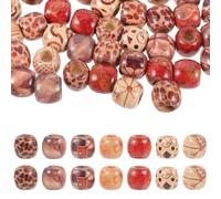 Gogogmee 100 Pièces perles perlées Perles de tresse mariage perles de cheveux pour tresses perles de cheveux dreadlocks faux ornements de cheveux pour locs Perles de bijoux Bois
