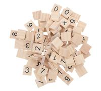Gogogmee 100pièces Lot de Petites Tuiles Numériques Bois pour Exercices Mathématiques Apprendre Et Bricolage Jouets Éducatifs
