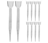 Gogogmee 10pcs Pinces à Épiler pour Bijoux en Acier Inoxydable Double Embout et Rainure Spécifique, Outil Polyvalent pour Ramassage Sécurisé de Pierres et Strass, Usage Professionnel