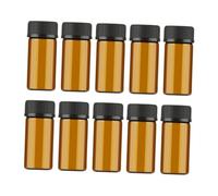 Gogogmee 10pièces Bouteille Verre Petite Bouteille Pour Huile Mini Flacon De Parfum Avec Couvercle Vides Pour Huiles Essentielles Et Chimie