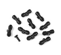 Gogogmee 11 pièces Supports de Irrigation Extérieur pour Brumisation et Refroidissement de Pulvérisation Basse Pression Amovibles pour Arrosage de Jardin et Supports Bouchon Noir