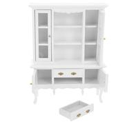 Gogogmee 12 en Bois Massif Blanc Mini-Étagère Décorative Meuble-Bibliothèque Miniature pour Décor de Micro-Paysages