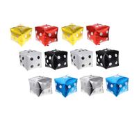 Gogogmee 12 pièces Ballons Aluminium Forme de Dés Auto-scellants pour Décoration de Fête à Thème Or Argent Noir Blanc Rouge et Bleu