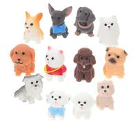 Gogogmee 12 Pièces Chien Miniature Et Mini Statue De Chiot Réalisiste Décor De Chiot pour Maison Petites Figurines De Chien Et Décor De Statue De
