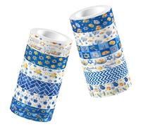 Gogogmee 12 Pièces Hanukkah Washi Tape Set Decorative Paper Craft Masking Tape Rolls For Scrapbooking Journaling Planner Supplies With Holiday Symbols