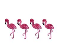 Gogogmee 12 pièces Patch Flamingo Thermocollant Brodé pour Vêtements Jeans Vestes Décoration Couture