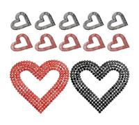 Gogogmee 12 Pièces Patchs Autocollants Strass Forme de Coeur Appliques Auto-adhésives Cristal pour Vêtements Sacs Chaussures et Décoration Intérieure Extérieure Ornements Créatifs