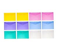 Gogogmee 12 Pièces poche pour documents à bouton-pression instantané dossier courrier organisateurs protection des documents organisateur de fichiers Bleu