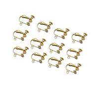 Gogogmee 12pièces Lot De Boucles Oreilles à Clip Dorées Pour Oreilles Ouvertes Non Percées Design Léger Et Facile à Utiliser
