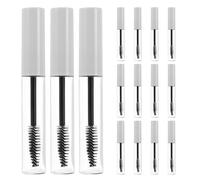 Gogogmee 15 Pièces 15 Tubes de Mascara Vides 10 Ml - Tubes Cosmétiques Ronds Rechargeables Blancs Transparents - Baguettes à Cils Portables Étanches - Accessoires Maquillage DIY pour Soin