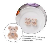 Gogogmee 15 Pièces Mini Flocked Bears Tiny Plush Bear Dolls for Birthday Wedding Party Favor DIY Accessories and Decorations