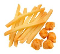 Gogogmee 15 pièces Modèle Frites avec Nuggets de Poulet Simulés PVC pour Jeu Imitation Cuisine Dinette Accessoire Cuisine