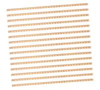 Gogogmee 15 Pièces Règles à Échelle Simple Face Outil de Mesure pour Dessin Menuiserie Bureau et École Règle Droite Durable Naturel
