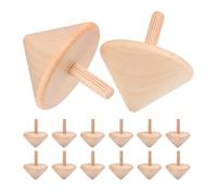 Gogogmee 15 pièces Toupies Bois à Peindre pour Garçon Fille Artisanal Naturel pour Activités Créatives Déco Maison Jeu Éducatif Interactif
