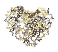 Gogogmee 150 pièces Breloques Pendentifs Alliage Forme Moustache pour Fabrication Bijoux DIY Bracelet Collier Accessoires Vintage Couleurs Mélangées