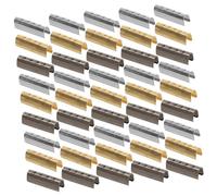 Gogogmee 150 Pièces Embouts Métalliques pour Lacets Têtes de Lacets pour Réparation et Protection Lot Or Blanc Noir Embouts à Sertir pour Chaussures et Vêtements