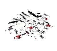 Gogogmee 150Pièces Insectes Farceurs Plastiques Réalistes pour Halloween Mouches et Chauves Souris pour Décoration de Fête et Blagues