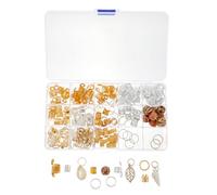 Gogogmee 158 pièces Dreadlocks Hair And Braiding Rings Set DIY Accessories For Braids With And Spring Clips Secure Hold Portable Storage Box