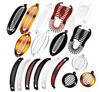 Gogogmee 18 Pcs Set de Pinces Banane Vintage pour Cheveux Fins et Épais Clips Cheveux Banana Pratiques et pour Queue de Cheval Chignons et Variées