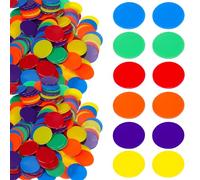 Gogogmee 180 Chips de Bingo en Acrylique, Jetons de Jeu Colorés, Bords Polis, pour Compter et Apprendre Les Mathématiques, 6 Couleurs, 30 Pièces Chacune