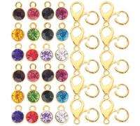 Gogogmee 180 Pièces Breloques en Pierres Précieuses Dorées Pendentifs Encadrés pour Création de Bijoux Accessoires DIY pour Colliers et Bracelets Décoration Délicate pour Bijoux