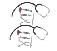 Gogogmee 2 Ensembles Scale Simulation Stethoscope Toy and Medical Care Tools Set for Creative Pretend Play and Dollhouse Accessories