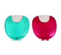 Gogogmee 2 Étuis Transparents pour Prothèses Dentaires, Boîtes de Rangement Portables en Plastique Solide, Étuis Ovales Antidérapants pour Protège-dents, Contenu 2 Pièces