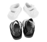 Gogogmee 2 Paires Miniature Doll Shoes Lace Replacement for Newborn and Dress-up Dolls and Accessories for Mini House Scene Props