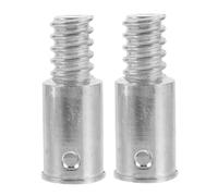 Gogogmee 2 pièces Adaptateur Manche de Balai Aluminium Embout Fileté Antirouille pour Rallonge Poignée Kit Compatible Tiges Extensibles