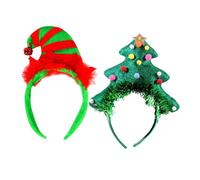Gogogmee 2 Pièces Bandeau Cheveux de Noël avec Chapeau Clown Accessoire de Fête pour Costume et Spectacle