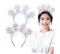 Gogogmee 2 Pièces Bandeaux de Noël à Pailleté Accessoires Cheveux Festifs Confortables et Solides pour Fêtes Cosplay et Scènes